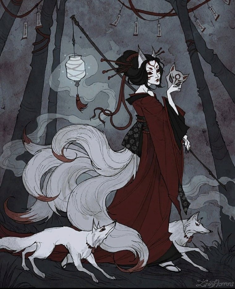 Кицунэ японская мифология лиса