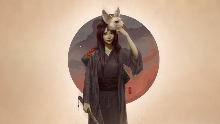 Самурай Кицунэ маска аниме