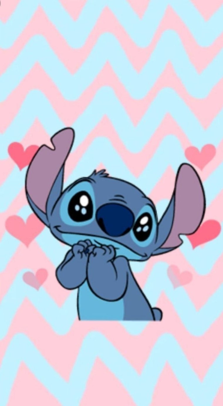 Обои на телефон Стич розовый