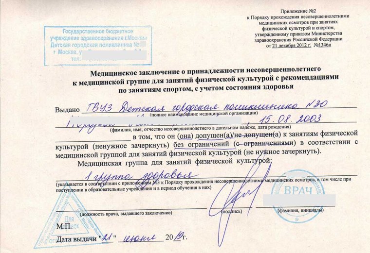 Справка об отсутствии контактов с инфекционными больными