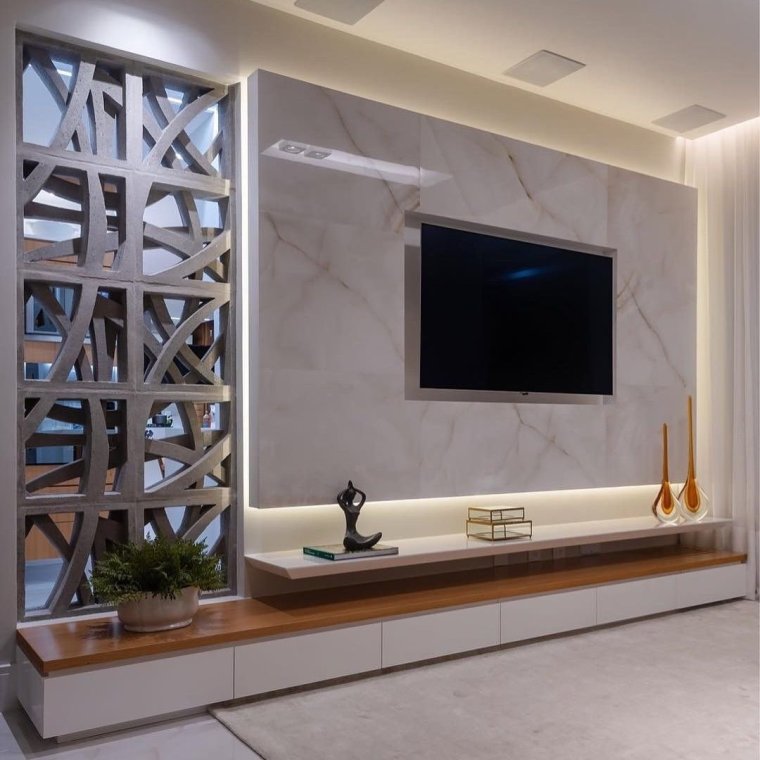 Подвесная тумба под телевизор с подсветкой