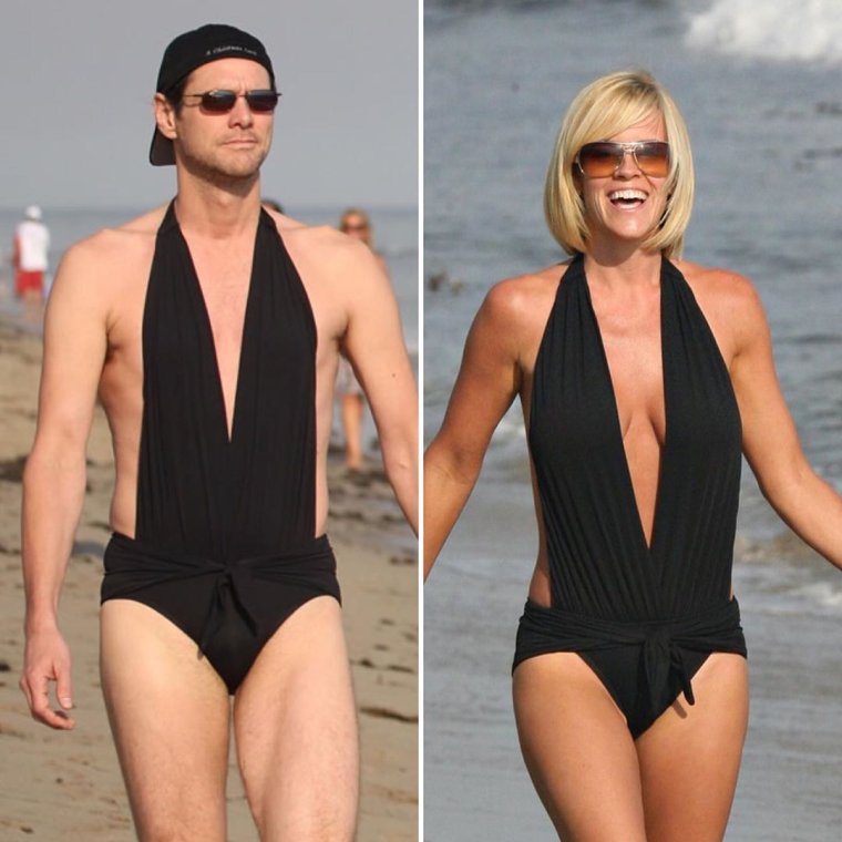 Джим Керри в купальнике