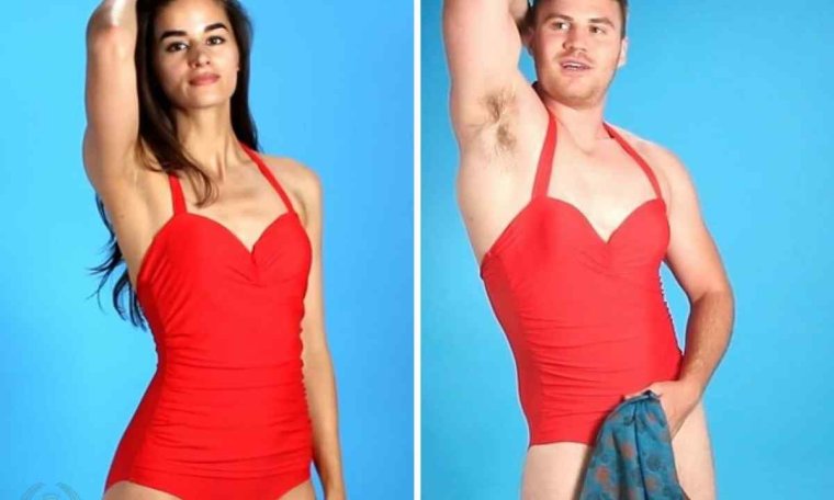 Купальник с мужским телом