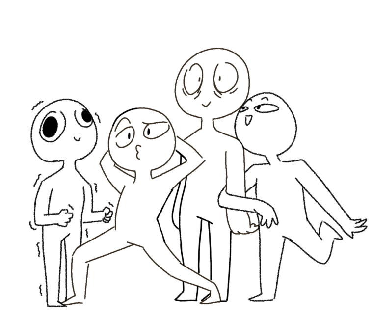 Групповые манекены для рисования