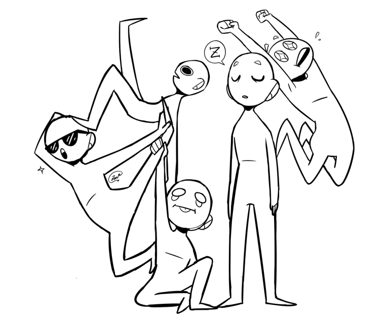 Позы для рисования андертейл