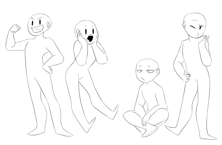 Смешные манекены для рисования