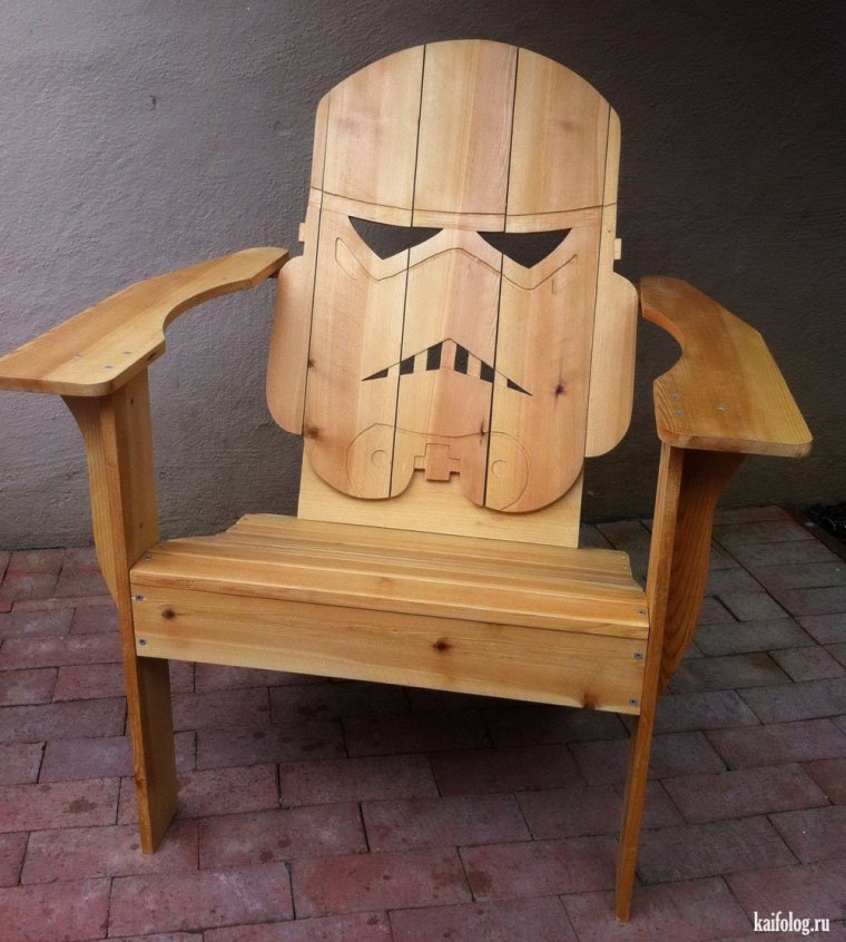 Прикольные стульчики из дерева