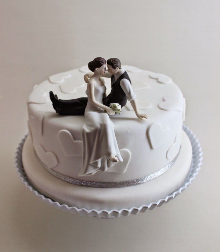 Торт на серебряную свадьбу 25 лет