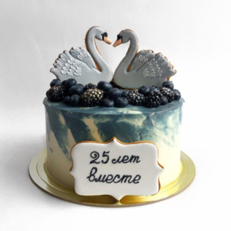 Торт на серебряную свадьбу 25 лет