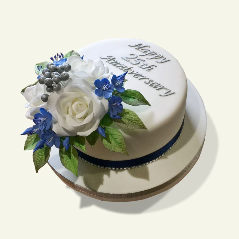 Идеи тортов на серебряную свадьбу