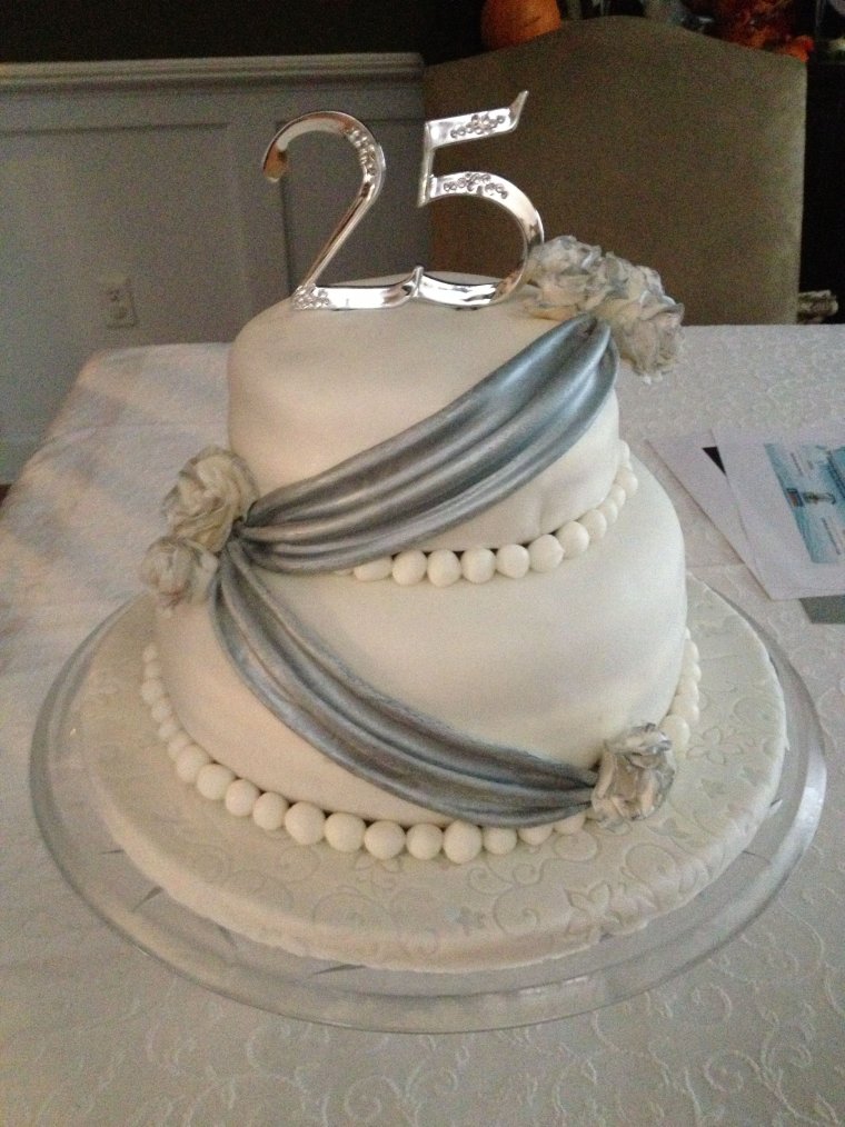 Торт на серебряную свадьбу родителям