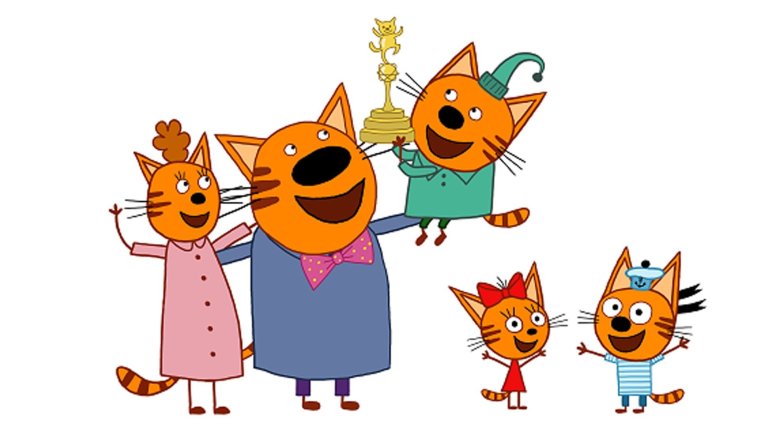 Герои мультика три кота Коржик