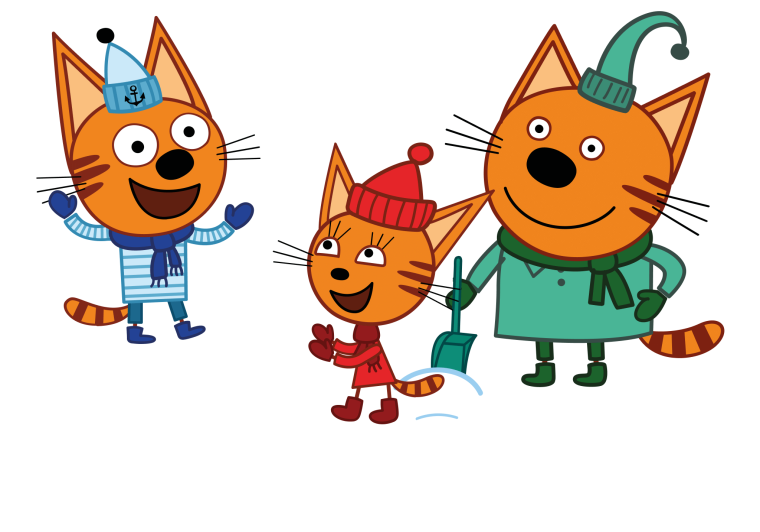 Герои мультика три кота