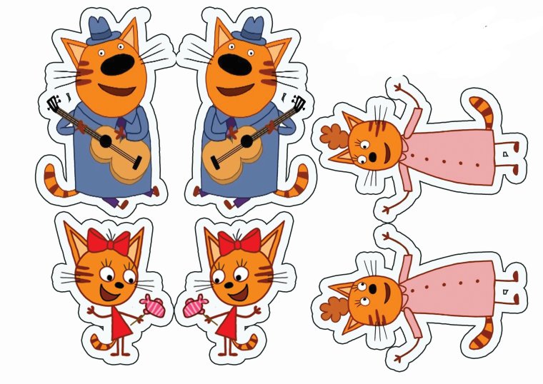 Аппликация для детей три кота