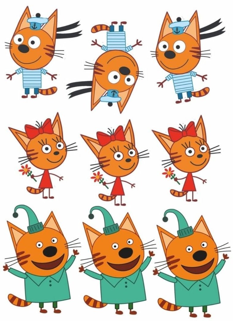 Вафельная печать три кота