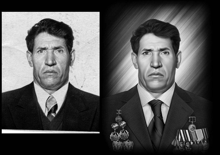 Ретушь портрета на памятник