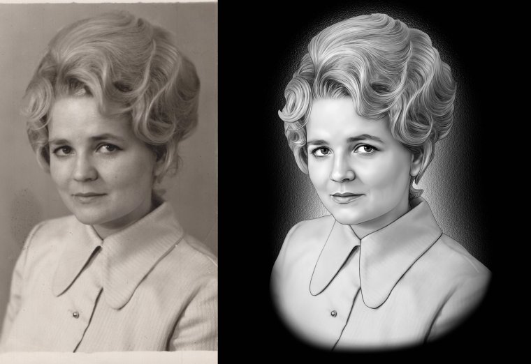 Женский портрет для ретуши