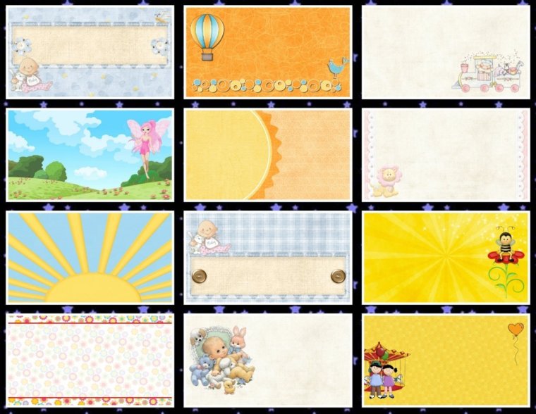 Визитки для детей шаблоны