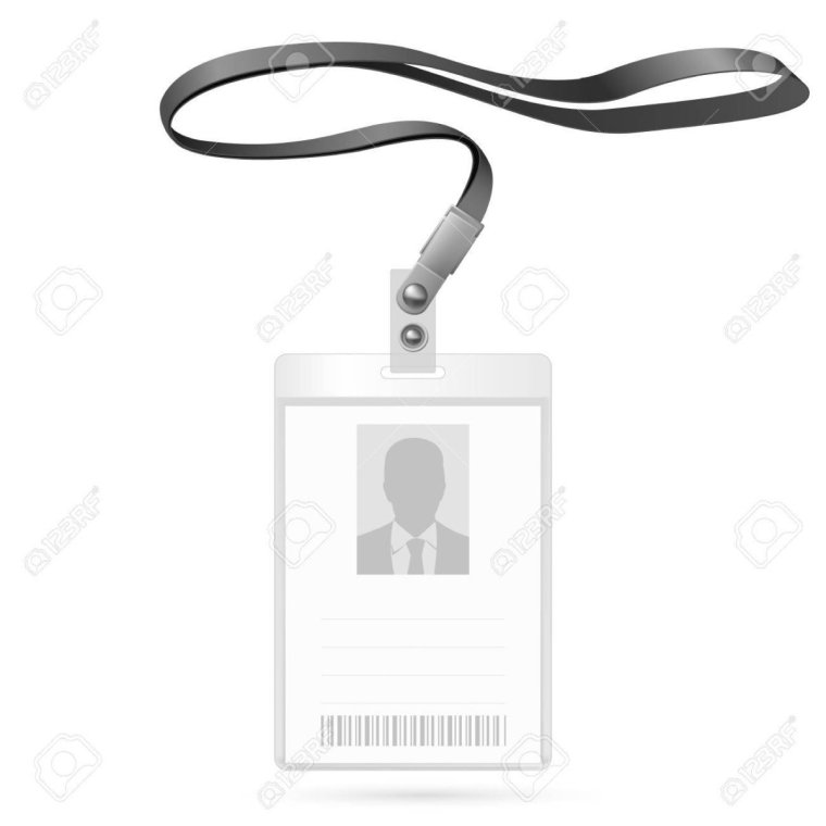 Бейдж вертикальный макет