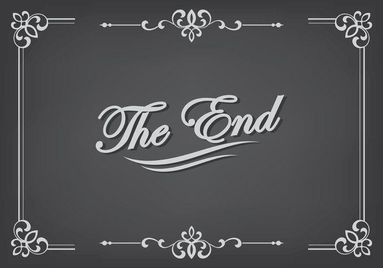 The end в старых фильмах