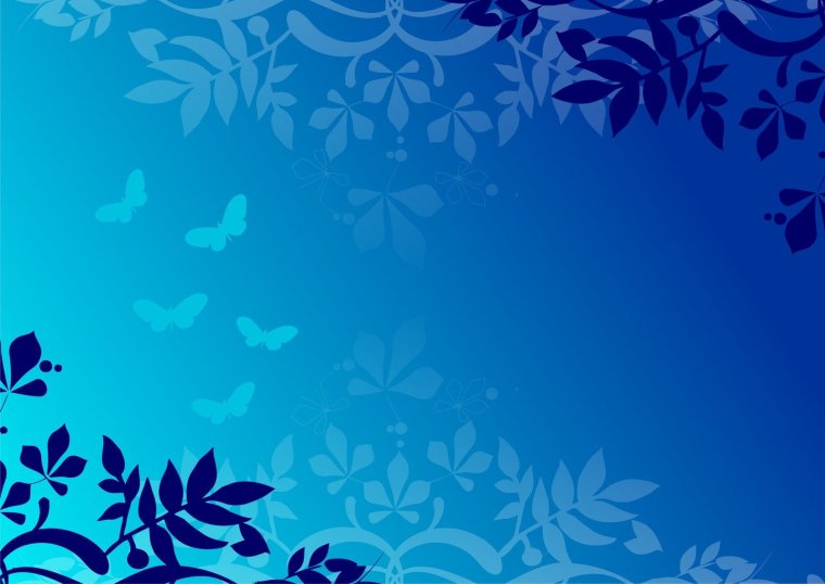 Цветочная рамка в голубых тонах