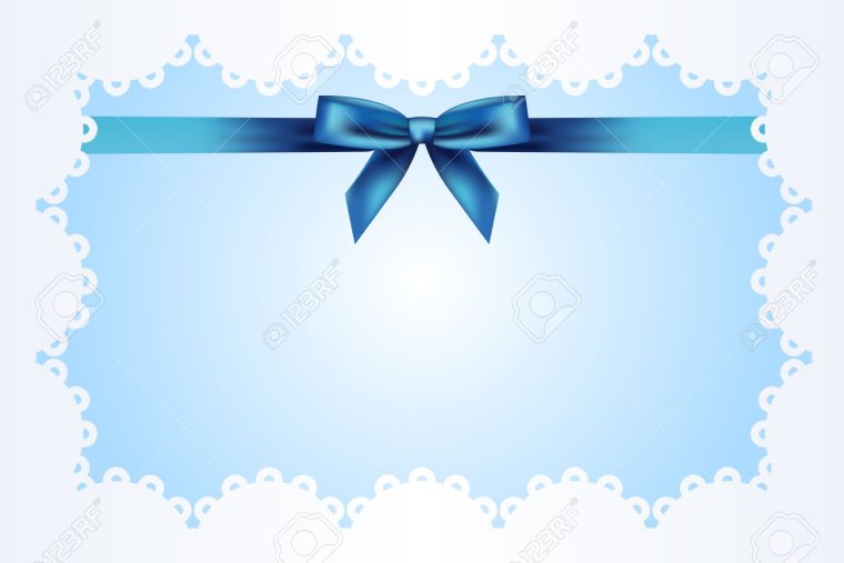 Приглашение в синем цвете