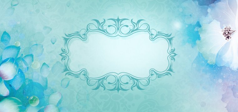 Цветы на синем фоне