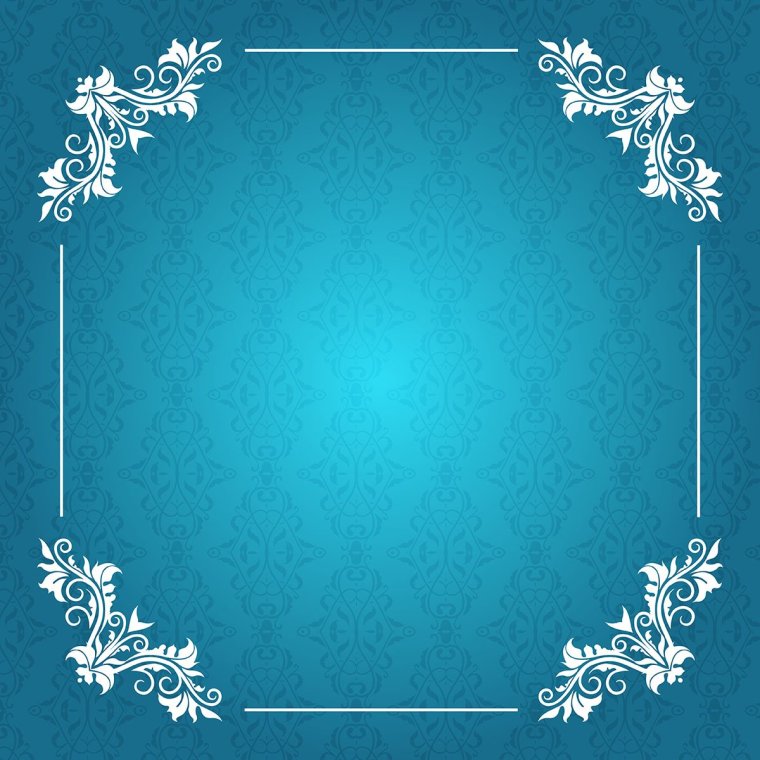 Голубой фон с орнаментом