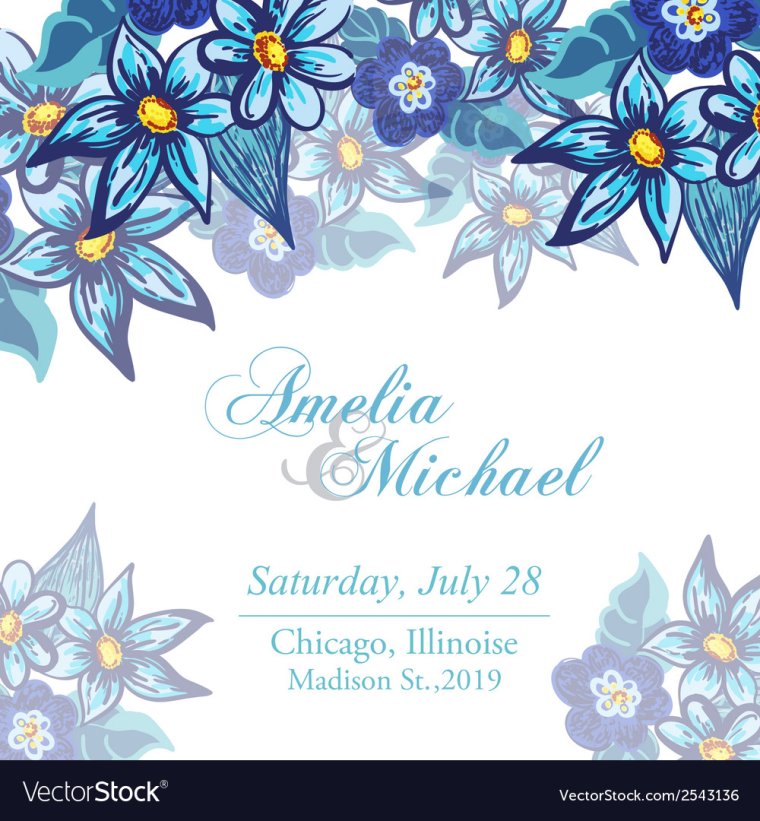 Голубой фон для пригласительных