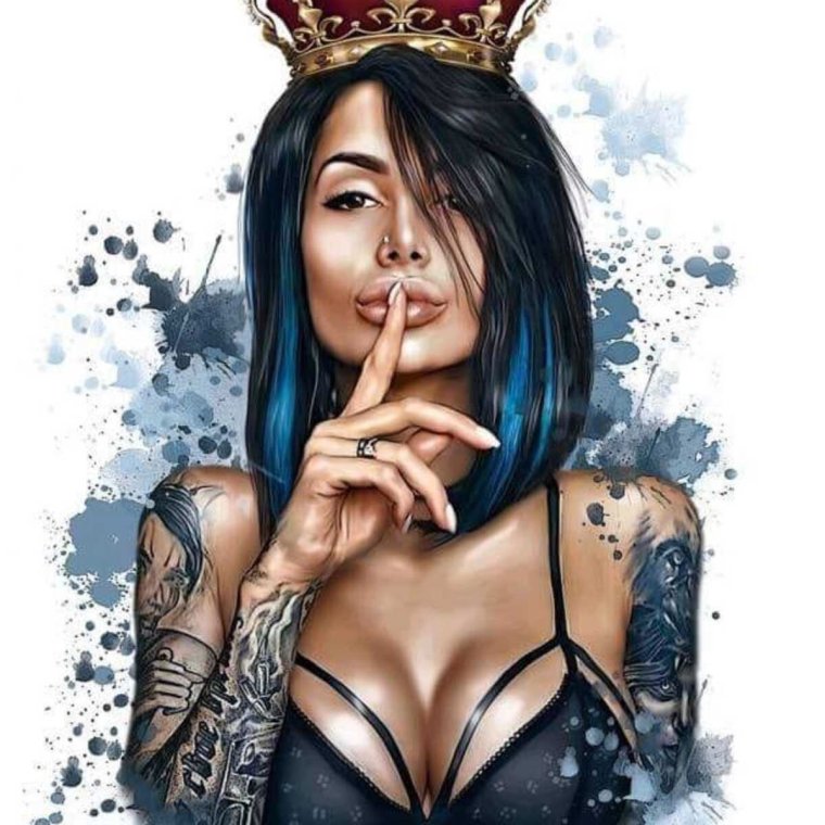 Рисованные девушки на аву