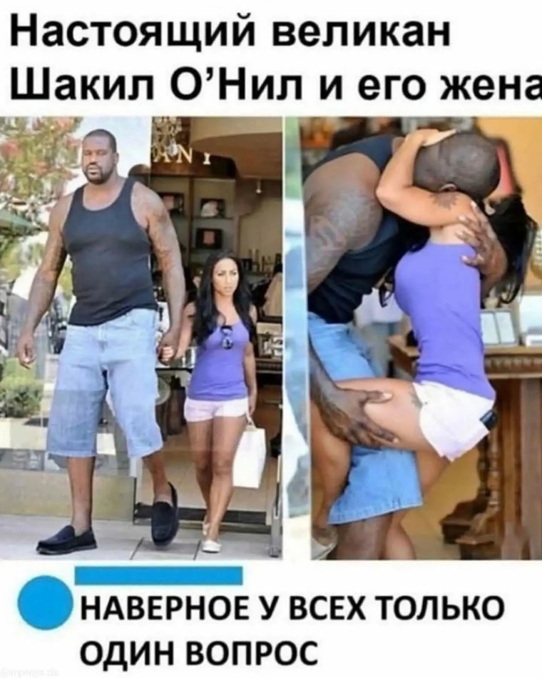 Шакил о'Нил с женой