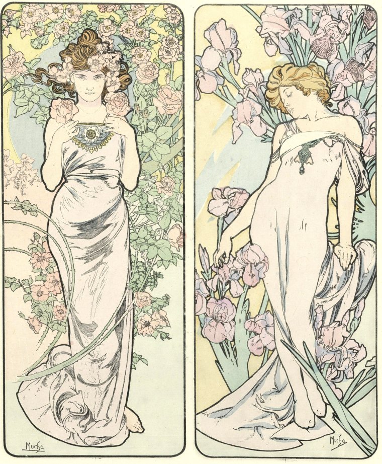 Альфонс Муха цветы