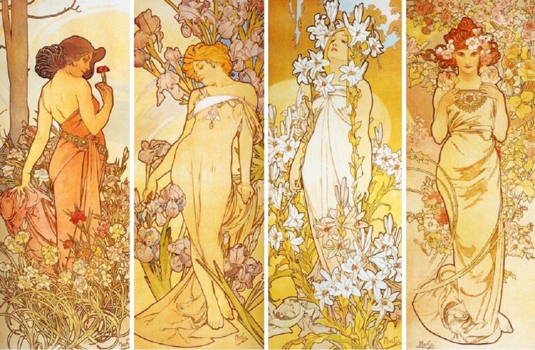 Альфонс Муха цветы