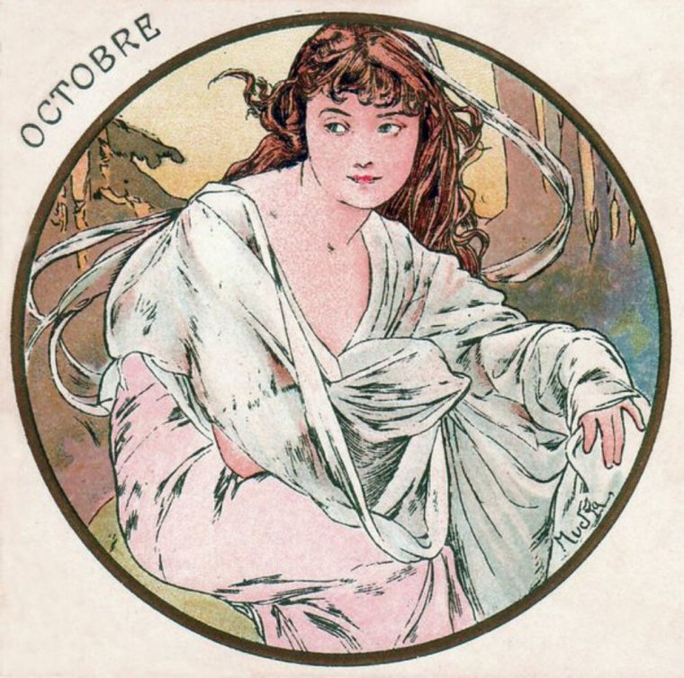 Альфонс Муха месяцы июль