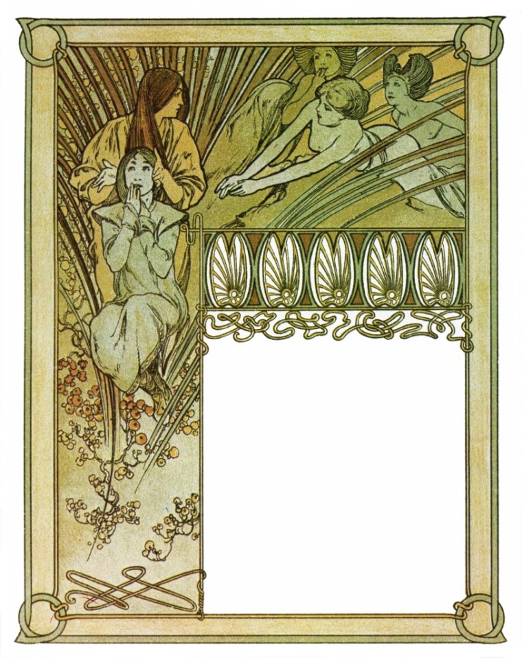 Орнаменты ар нуво Альфонс Муха