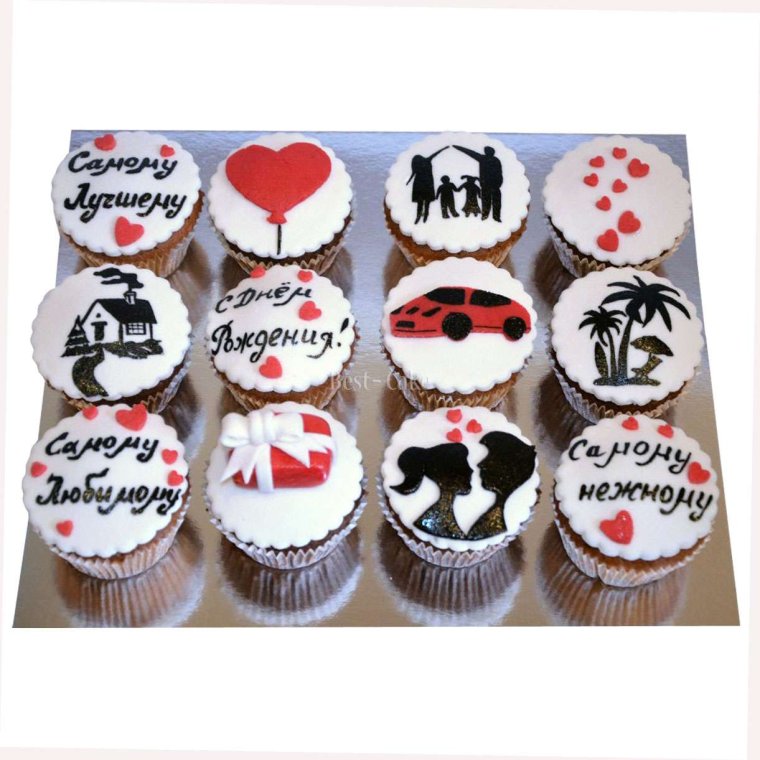 Капкейки любимому на день рождения