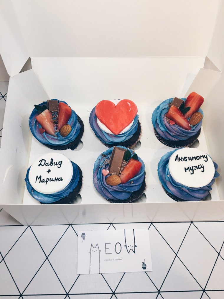Капкейки мужу на день рождения