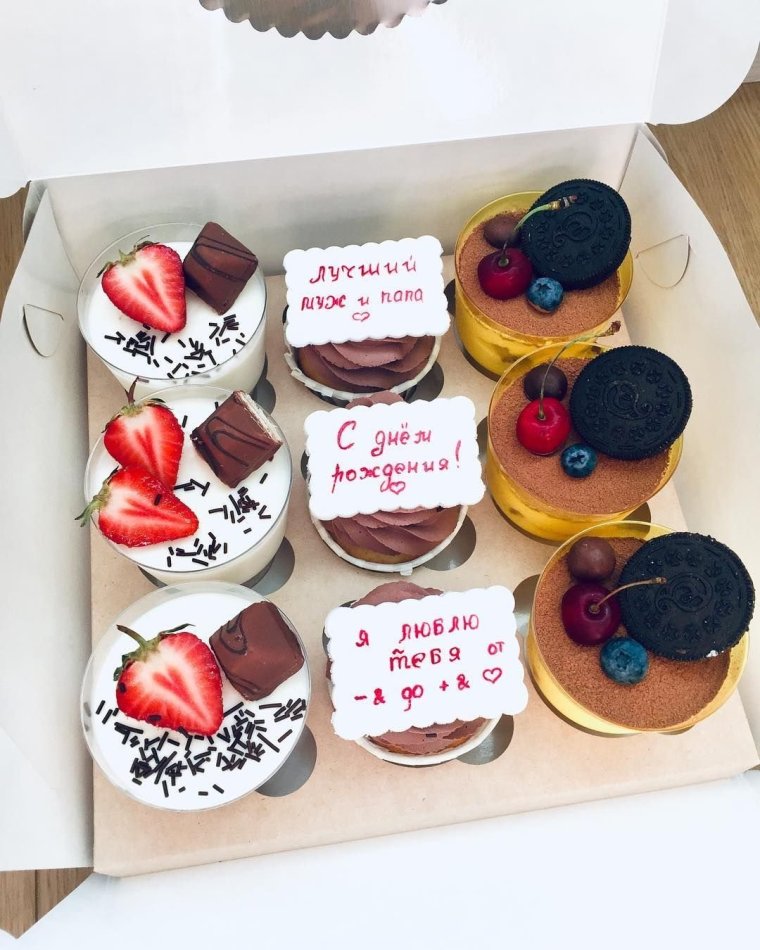 Капкейки любимому мужу на день рождения