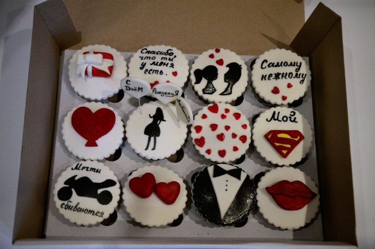 Капкейки на 14 февраля парню