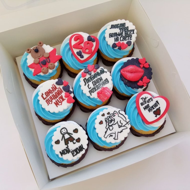 Капкейки на день рождения парню прикольные