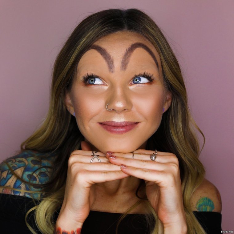 Накладные брови прикол