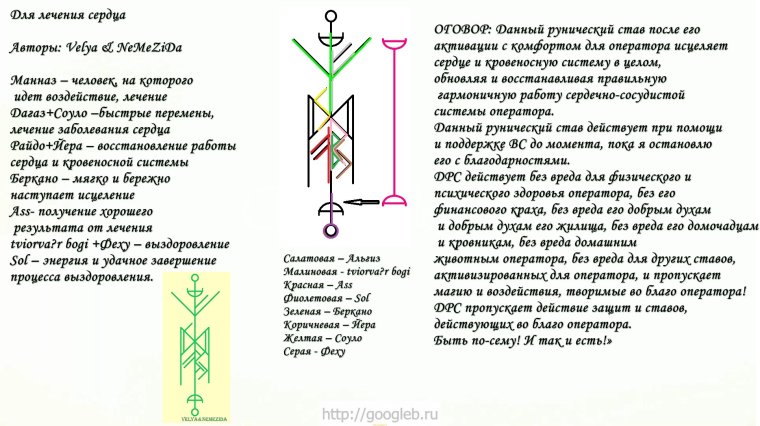 Рунические ставы и оговоры к ним на здоровье