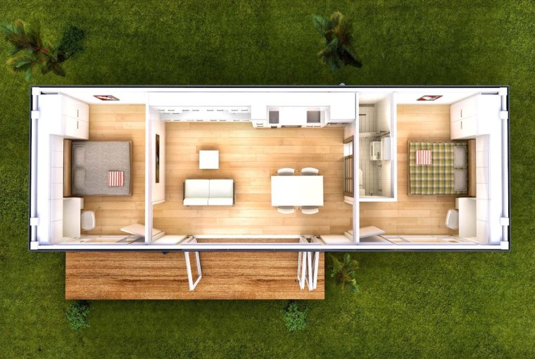 Дом из контейнера 20 футов планировка чертеж