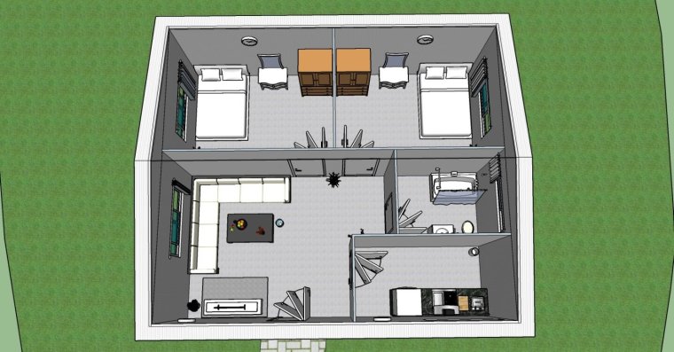 План кофейни из контейнера