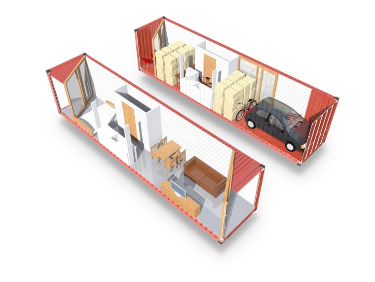 Контейнера 3 этажный квартира план