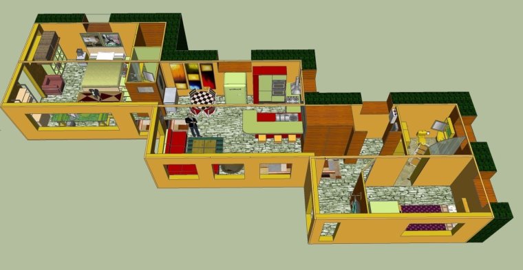 Чертеж домика из контейнера