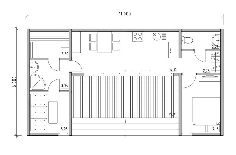 Дом модуль 40 Rubus