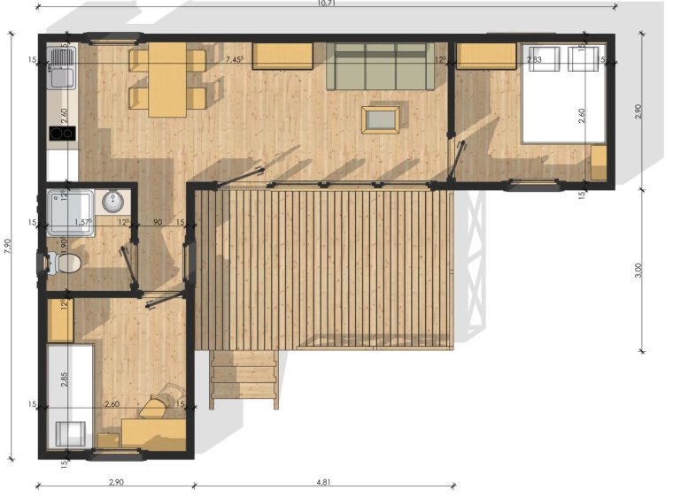 Дом из контейнера 40 футов планировка