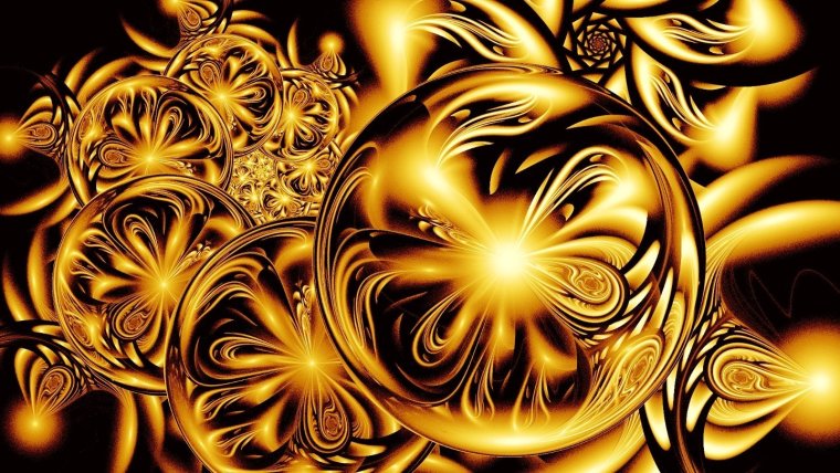 Золото на черном фоне