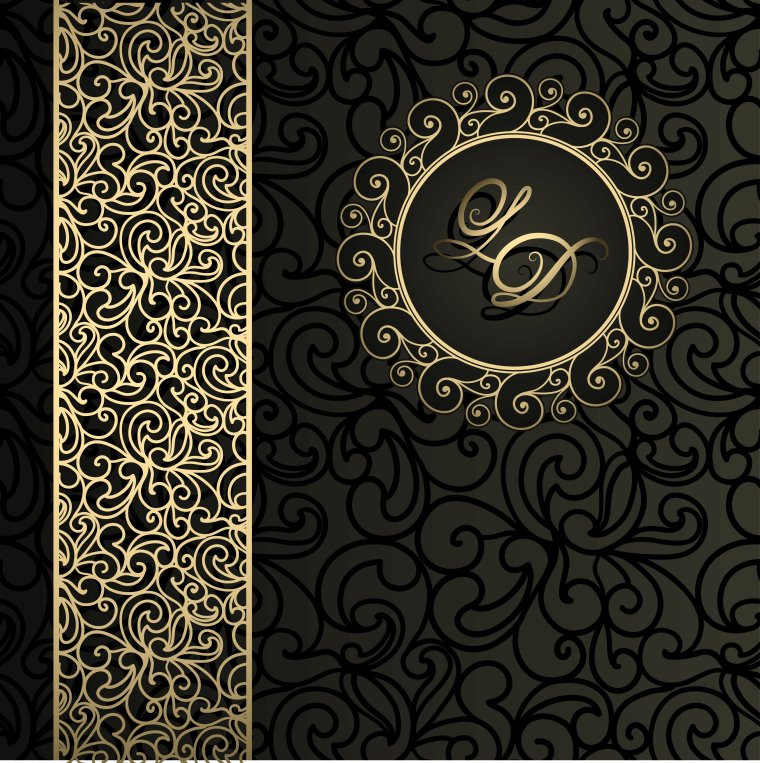 Черно Золотая абстракция